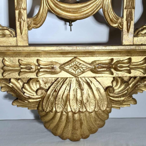 Large giltwood wall clock with winged griffins, Sweden, 19th century