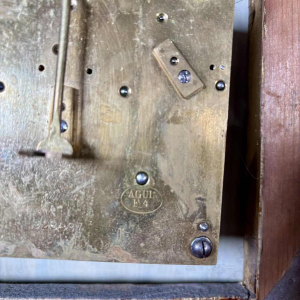 Large giltwood wall clock with winged griffins, Sweden, 19th century