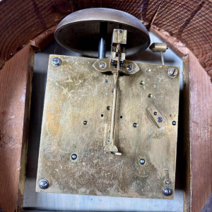 Large giltwood wall clock with winged griffins, Sweden, 19th century