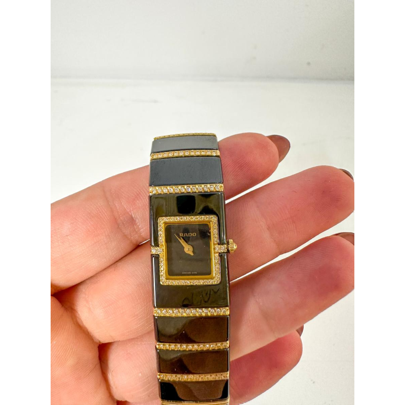 Rado women's watch in high-tech black ceramic and diamonds, 21st century