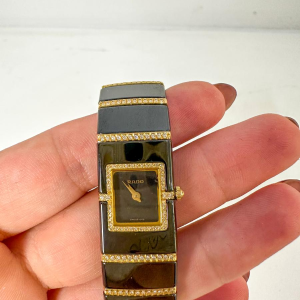 Rado dameshorloge in hightech zwart keramiek en diamanten, 21e eeuw