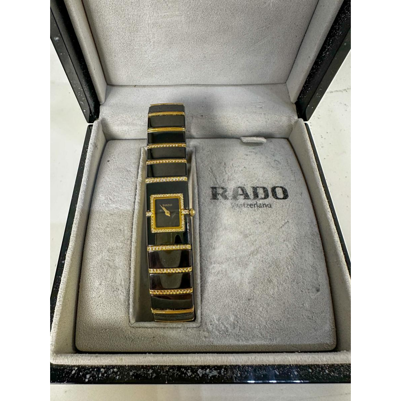Rado women's watch in high-tech black ceramic and diamonds, 21st century