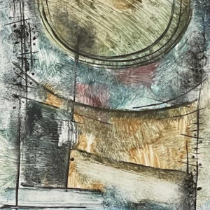 Yves VILLERS (1949-) Monotype 20x14 cm