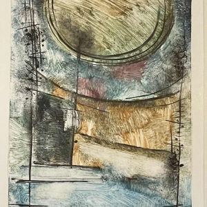 Yves VILLERS (1949-) Monotype 20x14 cm