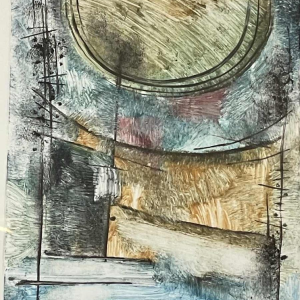 Yves VILLERS (1949-) Monotype 20x14 cm