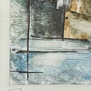 Yves VILLERS (1949-) Monotype 20x14 cm