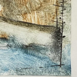 Yves VILLERS (1949-) Monotype 20x14 cm