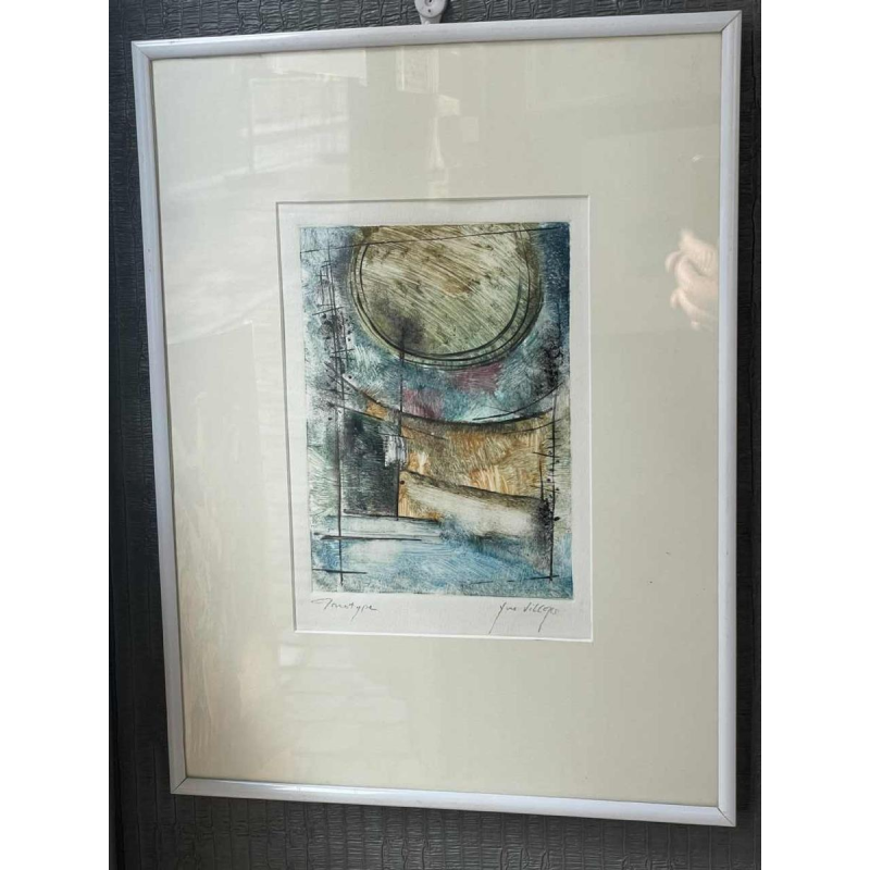Yves VILLERS (1949-) Monotype 20x14 cm