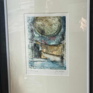 Yves VILLERS (1949-) Monotype 20x14 cm