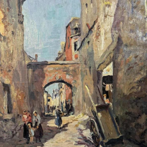 Albert DANDOY (1885-1977): Namen - Porte Monin rue des Brasseurs.