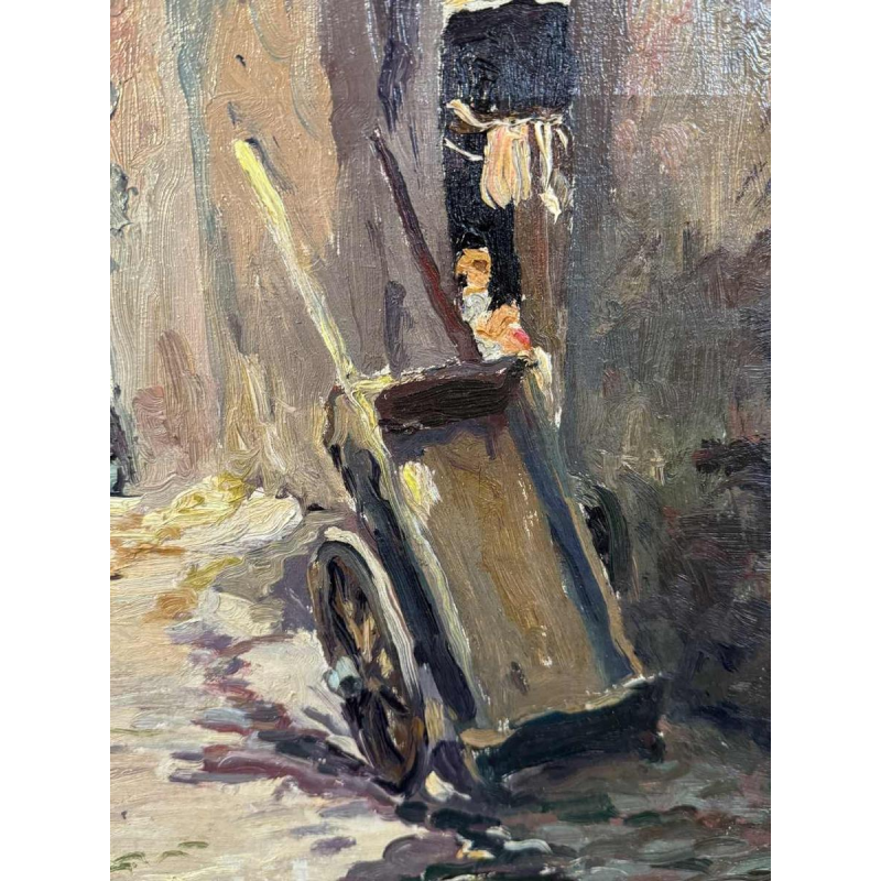 Albert DANDOY (1885-1977): Namur - Porte Monin rue des Brasseurs.