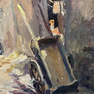 Albert DANDOY (1885-1977): Namur - Porte Monin rue des Brasseurs.