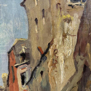 Albert DANDOY (1885-1977): Namur - Porte Monin rue des Brasseurs.