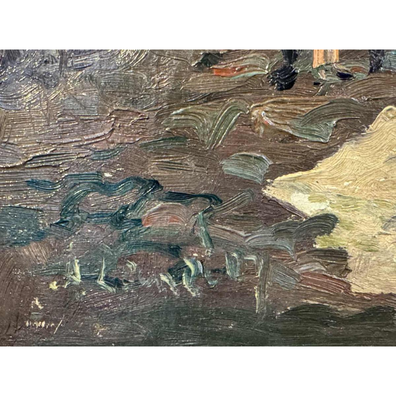 Albert DANDOY (1885-1977): Namur - Porte Monin rue des Brasseurs.