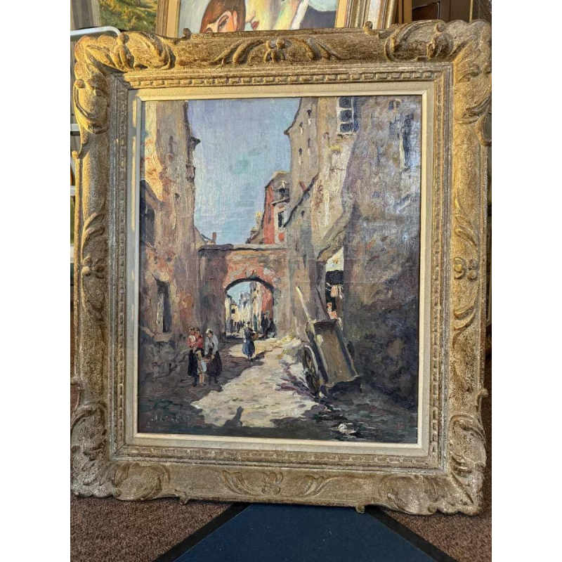 Albert DANDOY (1885-1977): Namur - Porte Monin rue des Brasseurs.