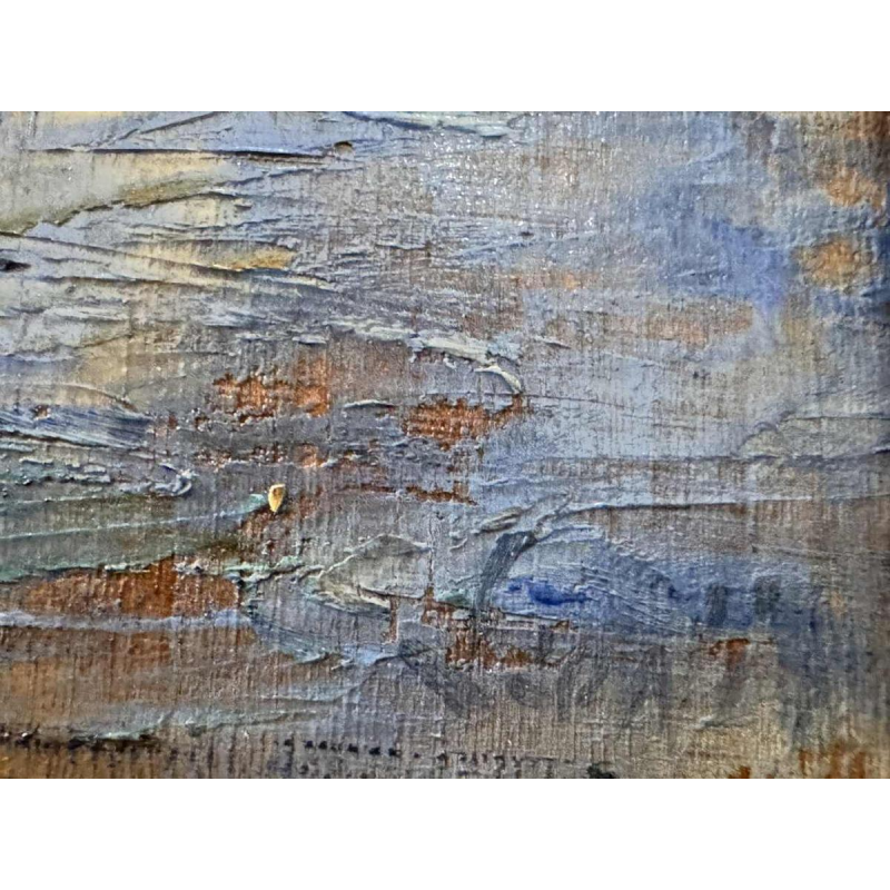 "Martigues La Venise Provençale" set van 2 olies Leoni in Marseille rond 1920.