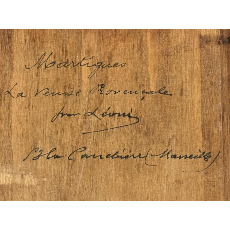 " Martigues La Venise Provençale" set of 2 paintings Leoni at Marseille 1920