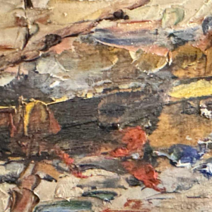 " Martigues La Venise Provençale ", paire d'huiles Leoni à Marseille vers 1920