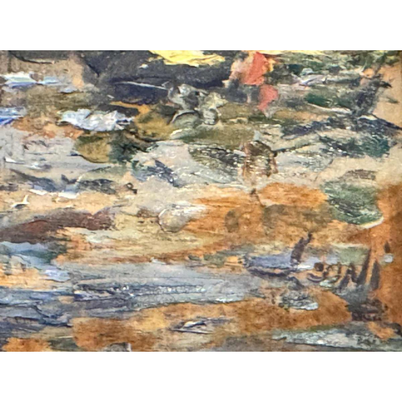 " Martigues La Venise Provençale ", paire d'huiles Leoni à Marseille vers 1920