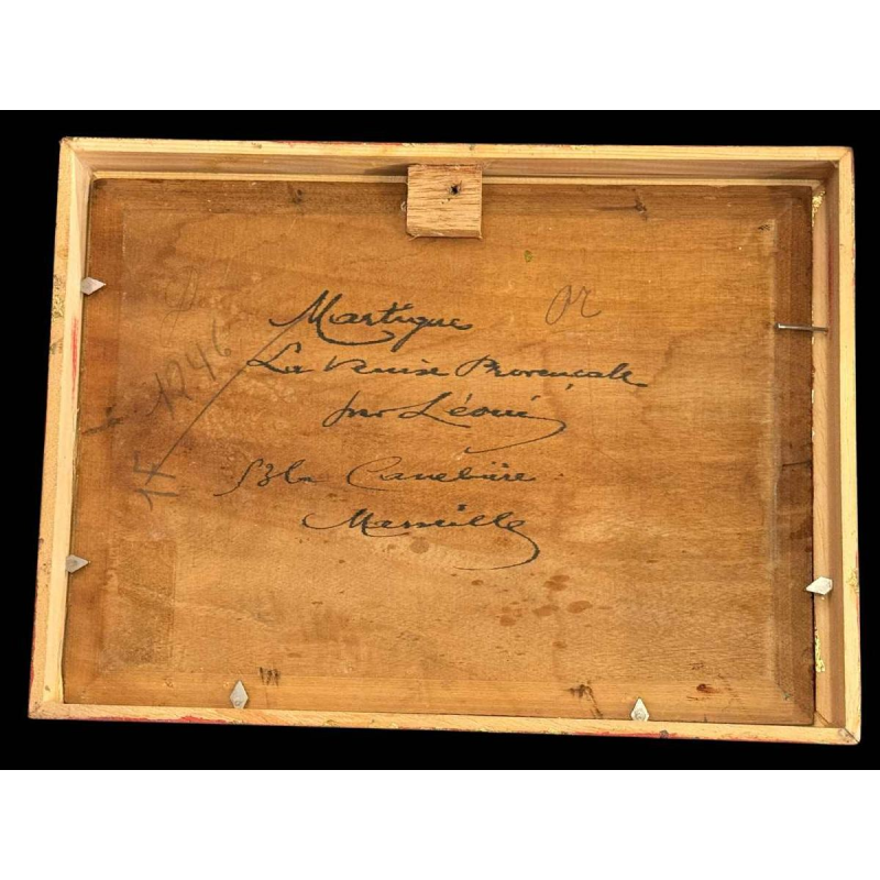 " Martigues La Venise Provençale" set of 2 paintings Leoni at Marseille 1920