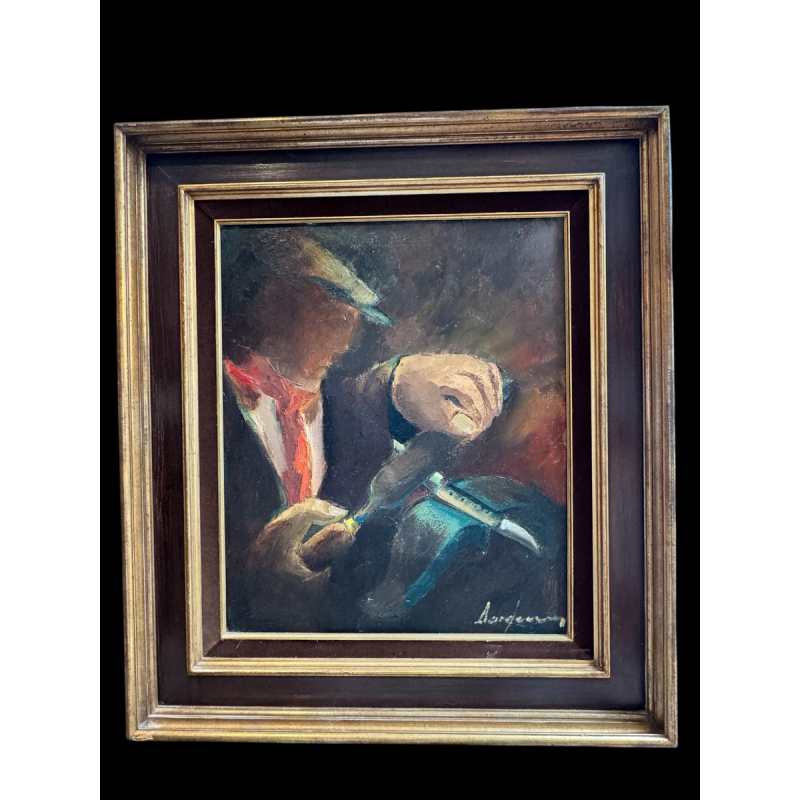 Milo DARDENNE 'De Molenaar' olieverfschilderij op doek, expressionisme