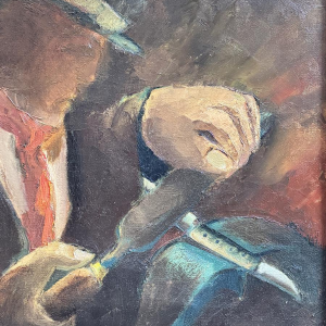 Milo DARDENNE 'De Molenaar' olieverfschilderij op doek, expressionisme