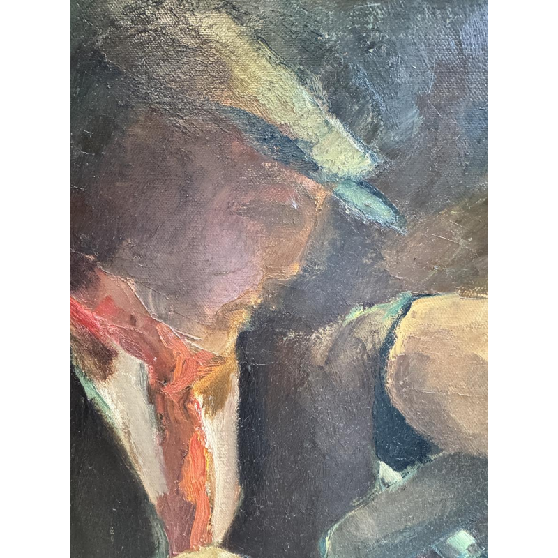 Milo DARDENNE 'De Molenaar' olieverfschilderij op doek, expressionisme