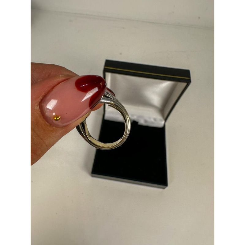 White gold and diamond ring