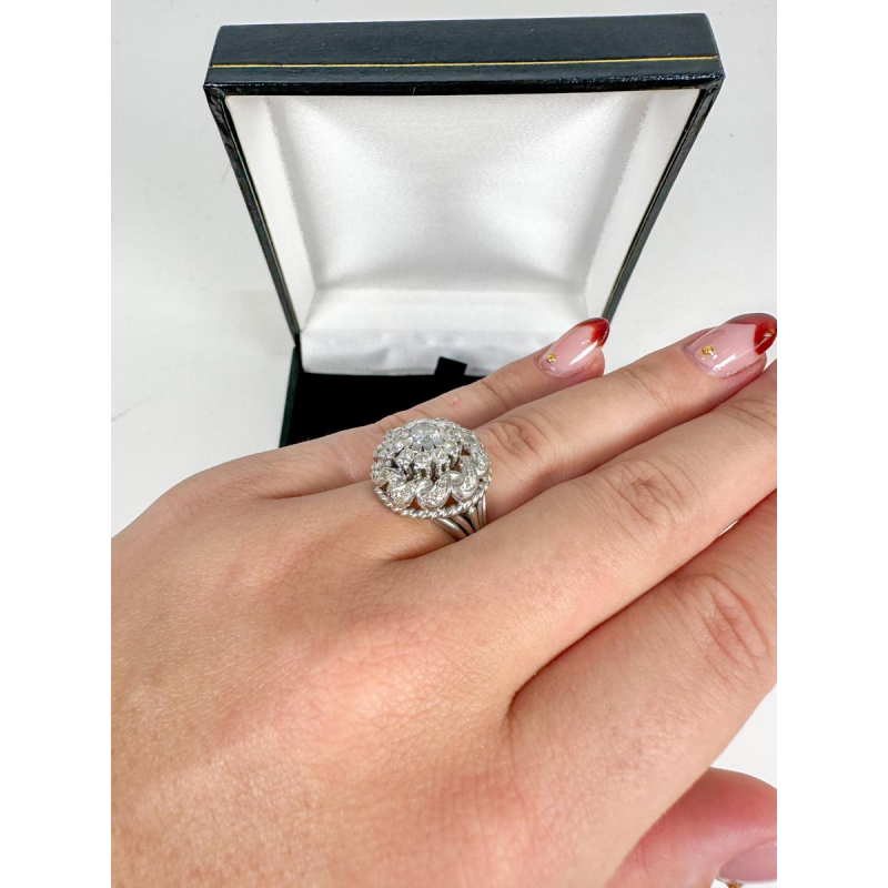 White gold and diamond ring