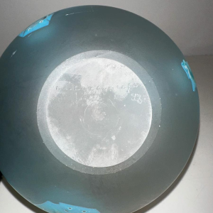 Louis Leloup, small blue glass vase, 1998