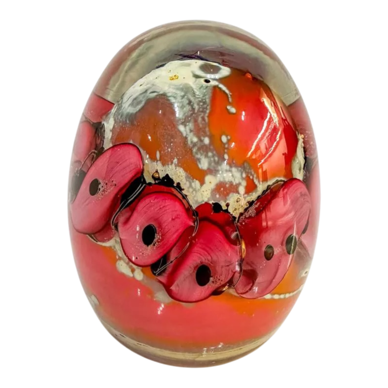 Louis Leloup, glass paperweight, 2003