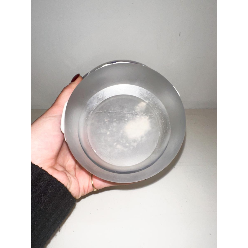 Louis Leloup, vase en verre aux motifs abstraits, années 90