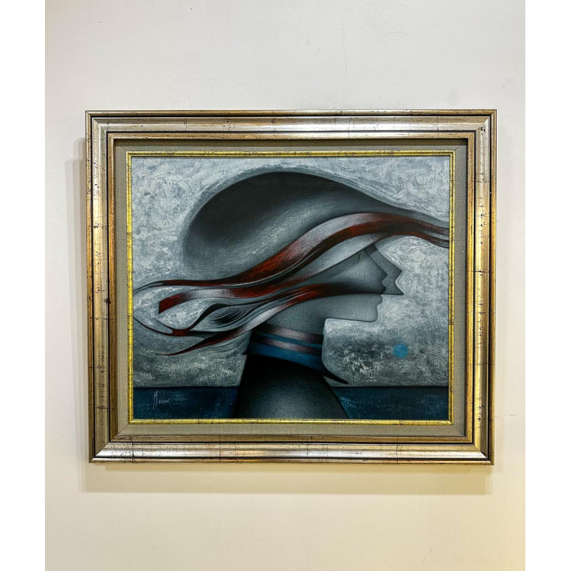 Maurice Musin 'Woman in Profile' oil painting on canvas