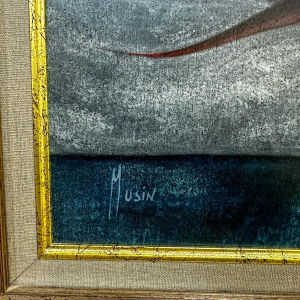 Maurice Musin 'Vrouw in profiel' olieverfschilderij op doek