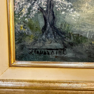 Fritz Toussaint, paysage, tableau huile sur toile, fin 19e siècle