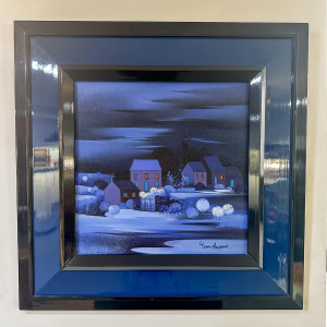 Jean Dupont 'Winterlandschap' olieverfschilderij op doek, 20e eeuw