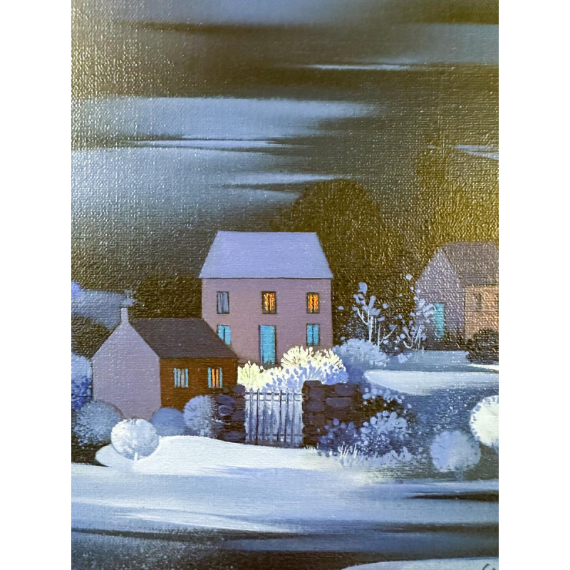 Jean Dupont 'Paysage hivernal' tableau huile sur toile, 20e siècle