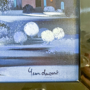 Jean Dupont 'Paysage hivernal' tableau huile sur toile, 20e siècle