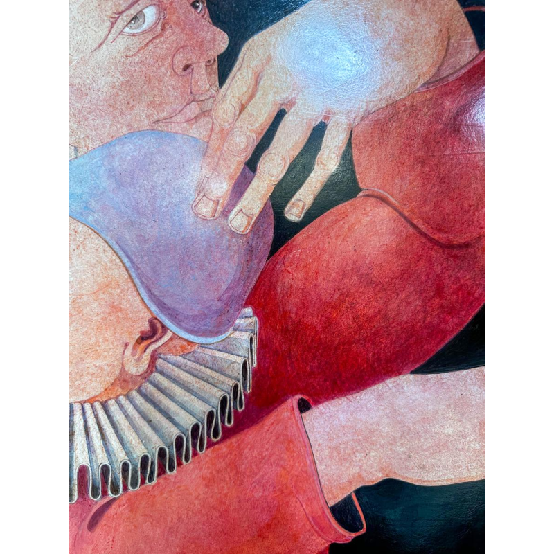 Jean-Pierre Félix, huile sur toile signée, tableau expressionniste, 20e siècle