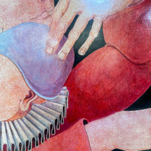 Jean-Pierre Félix, huile sur toile signée, tableau expressionniste, 20e siècle