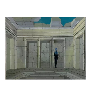 Gaston Bogaert, "Ptah" olieverf op doek, surrealistisch schilderij, 1946