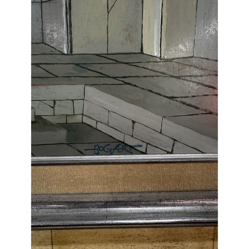 Gaston Bogaert, "Ptah" olieverf op doek, surrealistisch schilderij, 1946