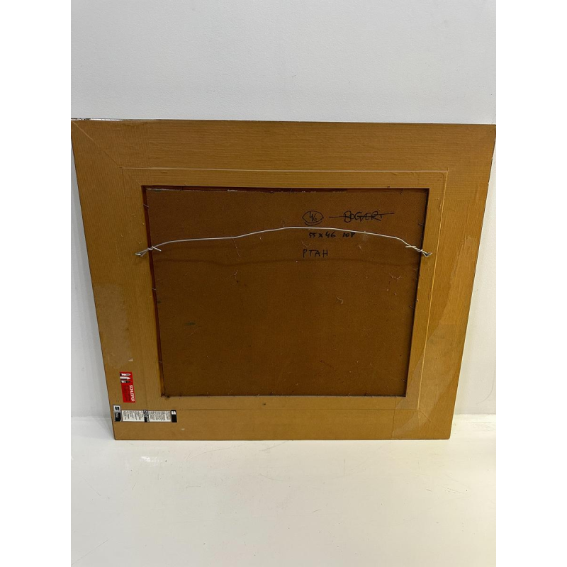 Gaston Bogaert, "Ptah" oil on canvas, surrealist painting, 1946