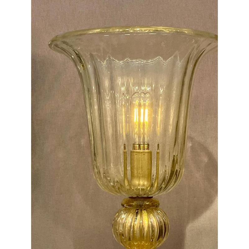 Barovier & Toso (attribué à) à Murano, lampadaire en verre et or, Italie ca 1960/70