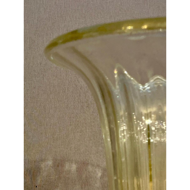 Barovier & Toso (attributed to) in Murano, glass and gold floor lamp, Italy ca 1960/70