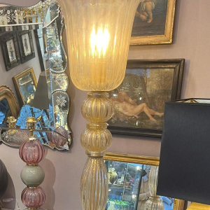 Barovier & Toso (toegeschreven aan) in Murano, staande lamp van glas en goud, Italië ca. 1960/70