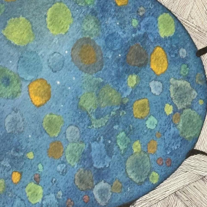 Jacques DEBAIX “Gezicht” gemengde techniek, ca 1980