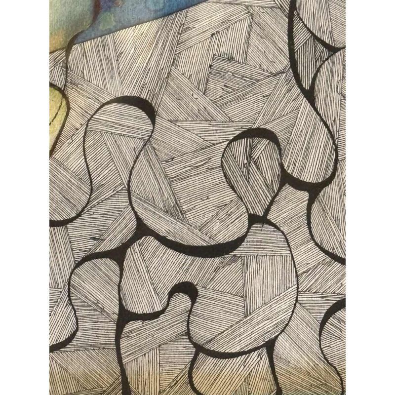 Jacques DEBAIX “Gezicht” gemengde techniek, ca 1980