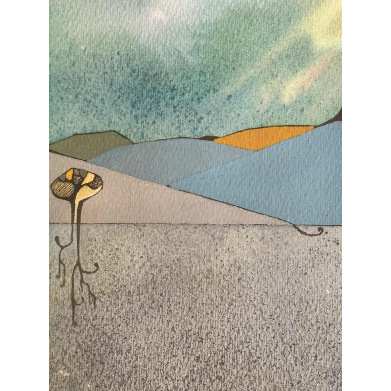 Jacques DEBAIX « Visage » technique mixte, ca 1980