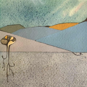 Jacques DEBAIX « Visage » technique mixte, ca 1980